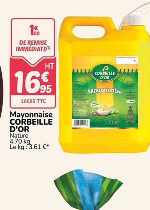Mayonnaise CORBEILLE D'OR Nature 4,70 kg