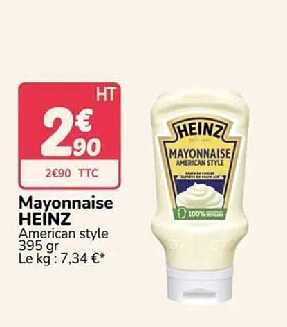 Mayonnaise HEINZ American style 395 gr