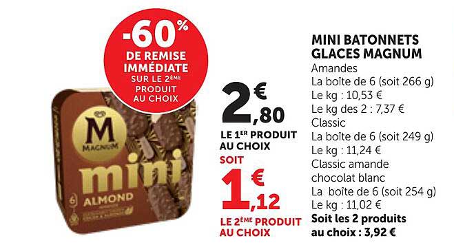 MINI BATONNETS GLACES MAGNUM