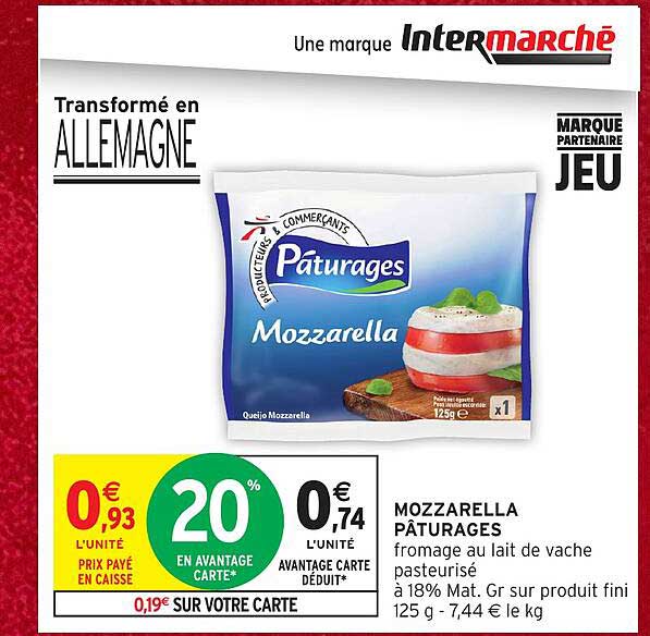 MOZZARELLA PÂTURAGES
