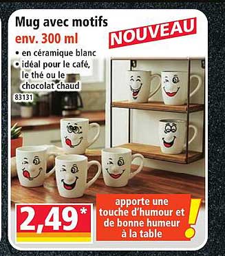 Mug avec motifs env. 300 ml
