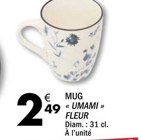 MUG « UMAMI » FLEUR Diam. : 31 cl. À l’unité