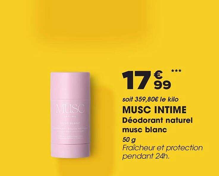 MUSC INTIME Déodorant naturel musc blanc