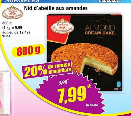 Nid d'abeille aux amandes