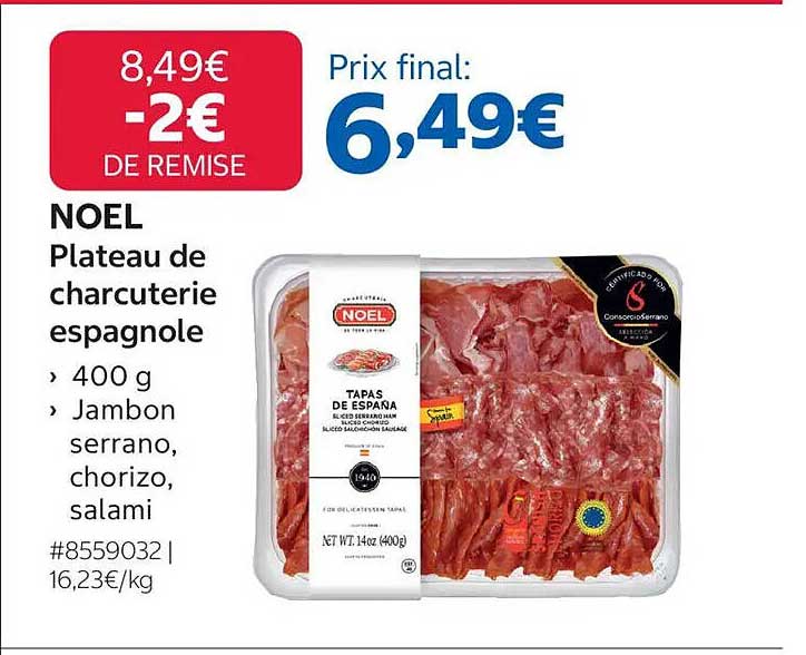 NOEL Plateau de charcuterie espagnole