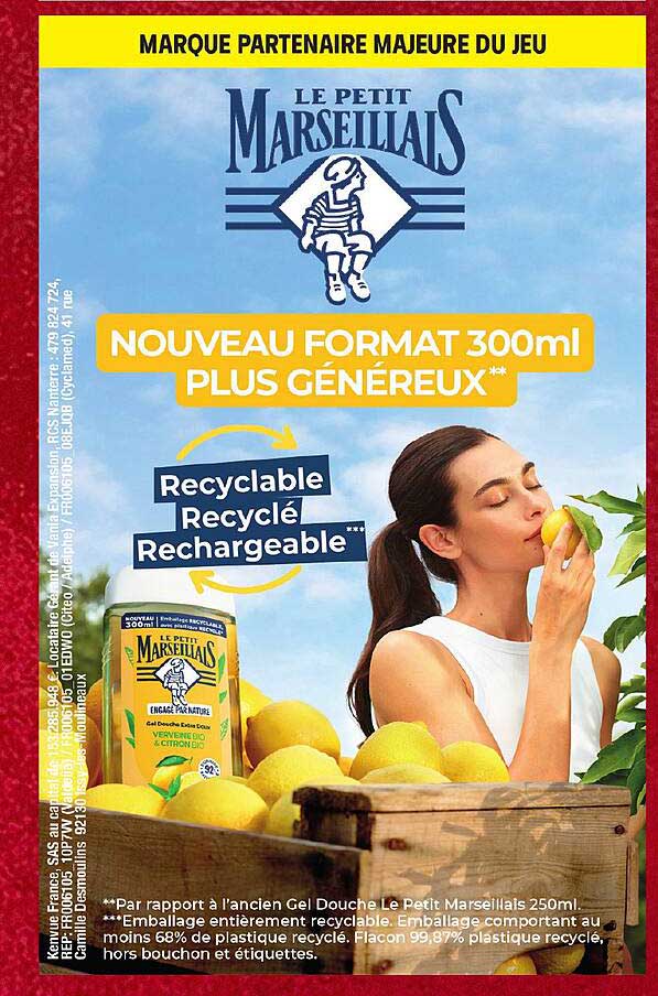 NOUVEAU FORMAT 300ml PLUS GÉNÉREUX**