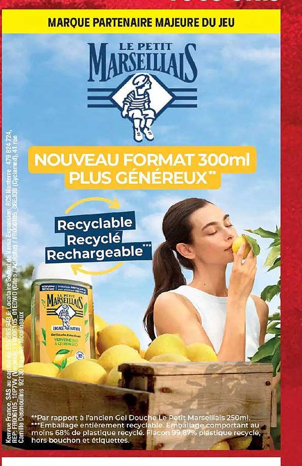 NOUVEAU FORMAT 300ml PLUS GÉNÉREUX**