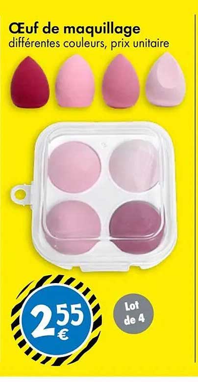 Œuf de maquillage différentes couleurs, prix unitaire