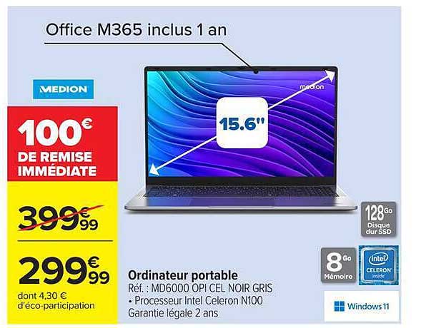 Office M365 inclus 1 an