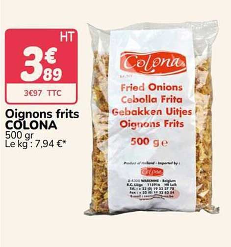 Oignons frits COLONA 500 gr