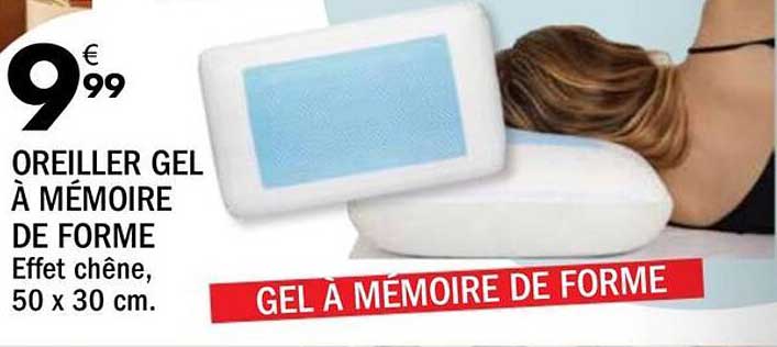 OREILLER GEL À MÉMOIRE DE FORME