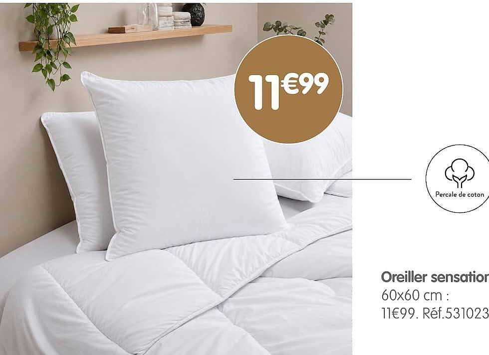 Oreiller sensation 60x60 cm