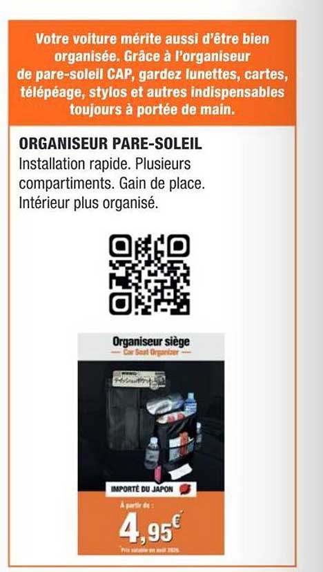 ORGANISEUR PARE-SOLEIL