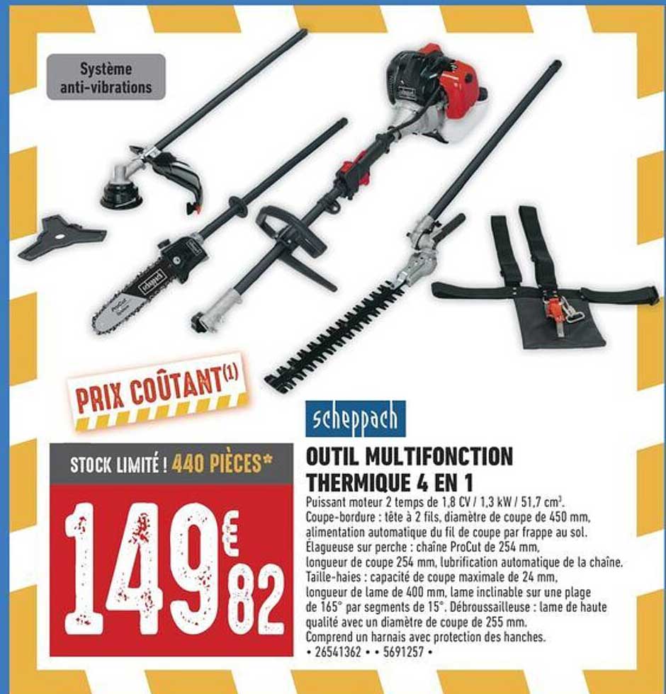 OUTIL MULTIFONCTION THERMIQUE 4 EN 1