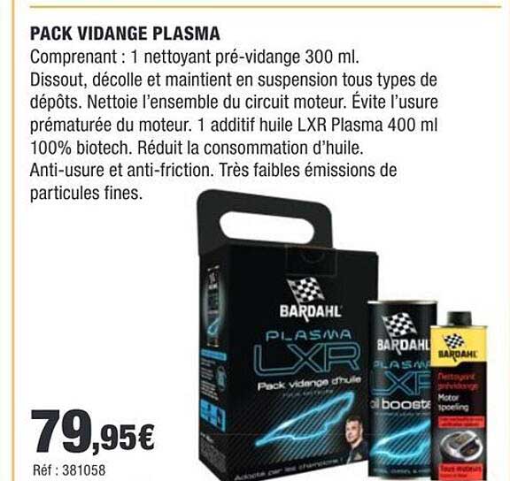 PACK VIDANGE PLASMA