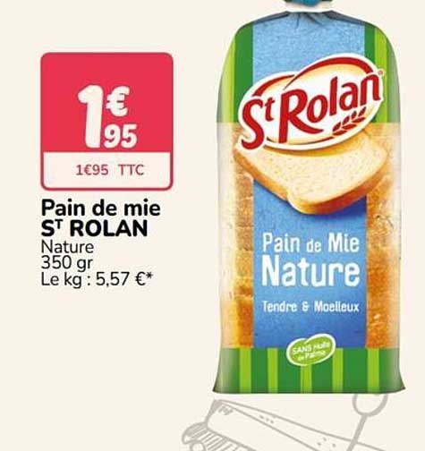 Pain de mie ST ROLAN Nature 350 gr