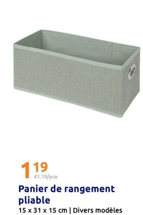 Panier de rangement pliable