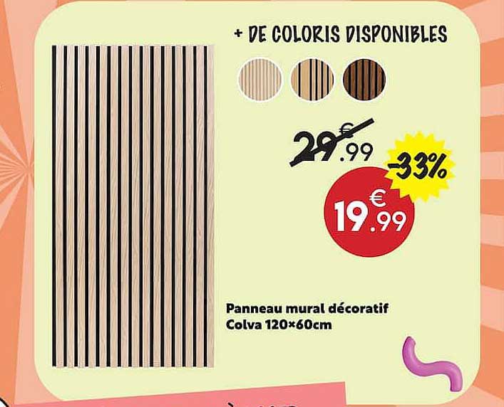 Panneau mural décoratif Colva 120×60cm