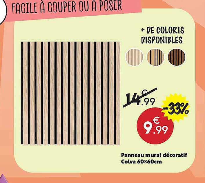 Panneau mural décoratif Colva 60×60cm