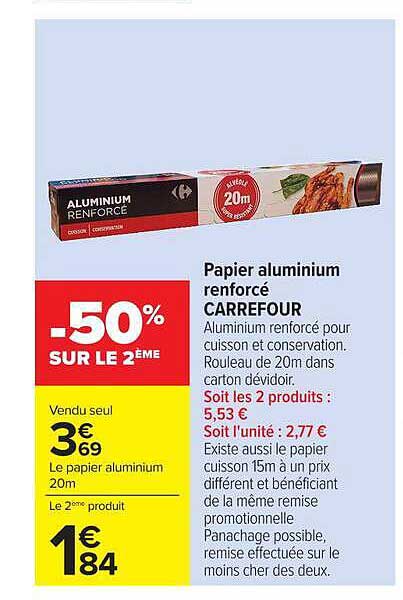 Papier aluminium renforcé CARREFOUR