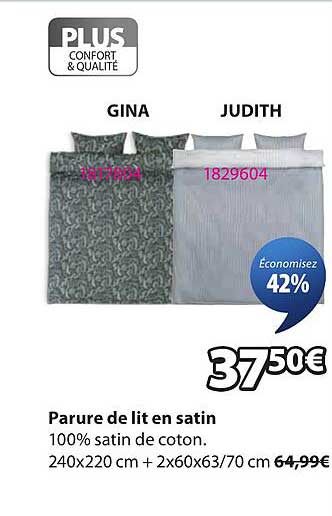 Parure de lit en satin