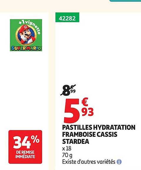 PASTILLES HYDRATATION FRAMBOISE CASSIS STARDEA