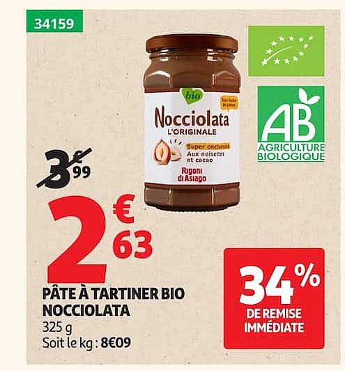 PÂTE À TARTINER BIO NOCCIOLATA