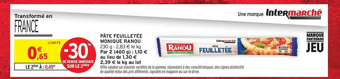 PÂTE FEUILLETÉE MONIQUE RANOU
