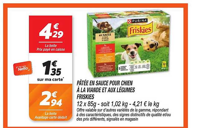 PÂTÉE EN SAUCE POUR CHIEN À LA VIANDE ET AUX LÉGUMES FRISKIES