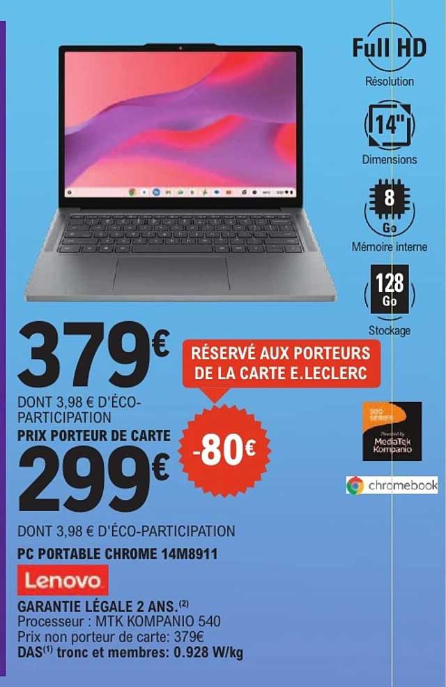 PC PORTABLE CHROME 14M8911