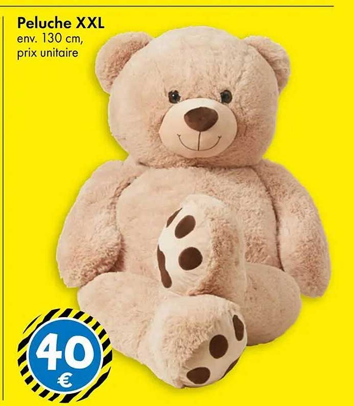 Peluche XXL env. 130 cm, prix unitaire