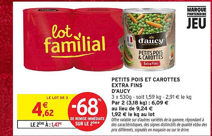 PETITS POIS ET CAROTTES EXTRA FINS D’AUCY