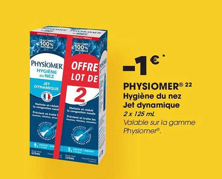 PHYSIOMER® 22 Hygiène du nez Jet dynamique 2 x 125 mL