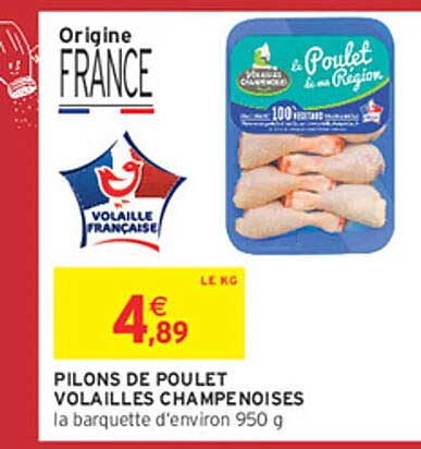 PILONS DE POULET VOLAILLES CHAMPENOISES