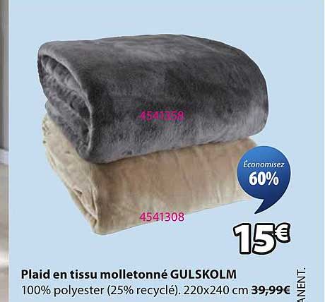 Plaid en tissu molletonné GULSKOLM