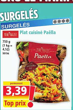 Plat cuisiné Paëlla