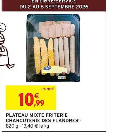 PLATEAU MIXTE FRITERIE CHARCUTERIE DES FLANDRES