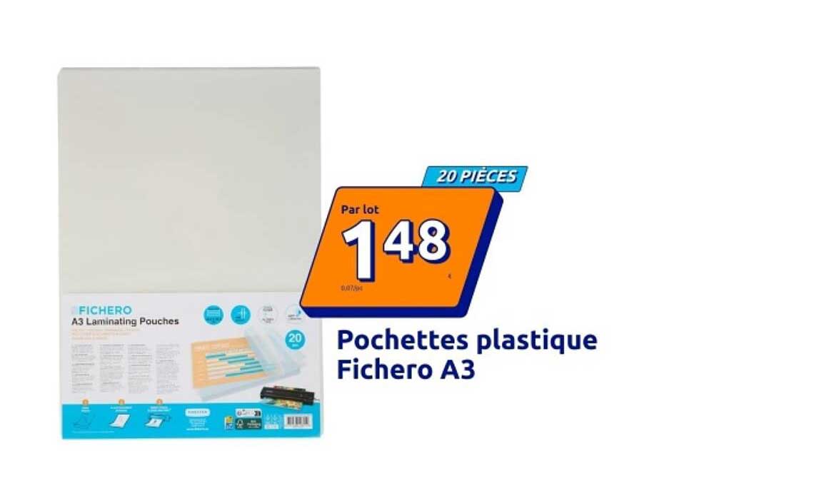Pochettes plastique Fichero A3