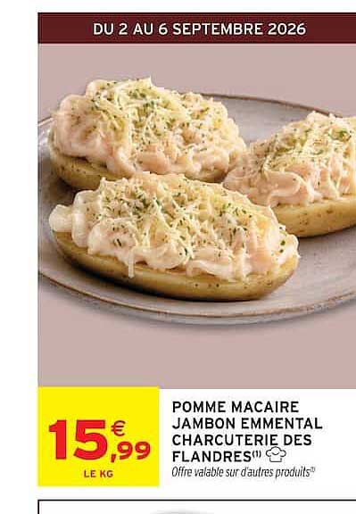 POMME MACAIRE JAMBON EMMENTAL CHARCUTERIE DES FLANDRES