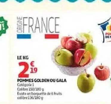 POMMES GOLDEN OU GALA