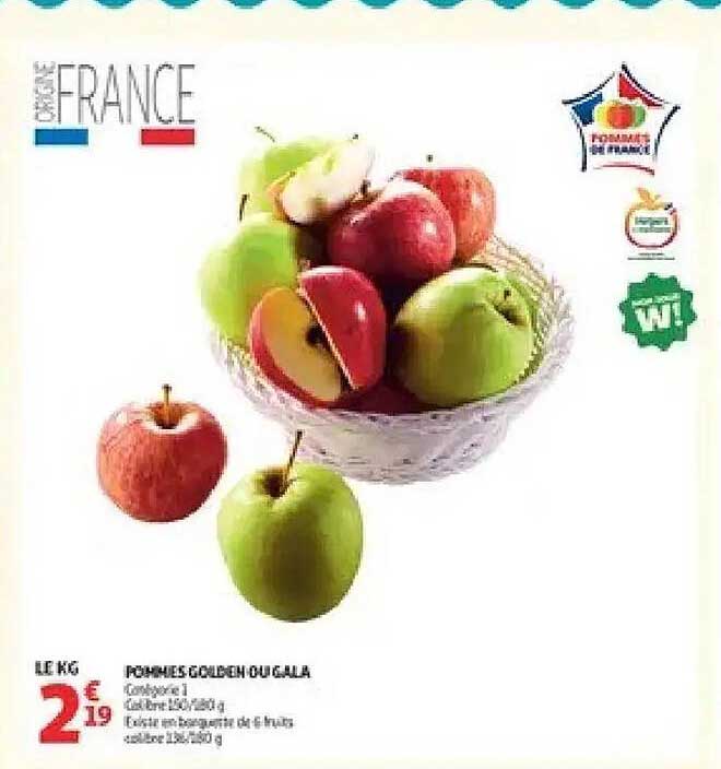POMMES GOLDEN OU GALA