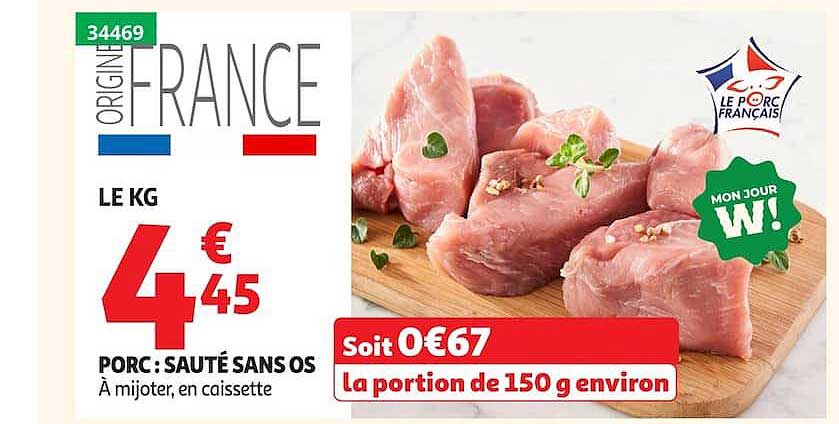 PORC : SAUTÉ SANS OS