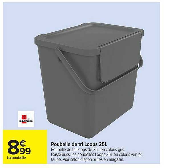 Poubelle de tri Loops 25L
