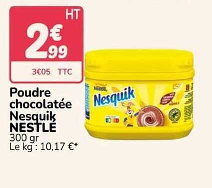 Poudre chocolatée Nesquik NESTLE 300 gr