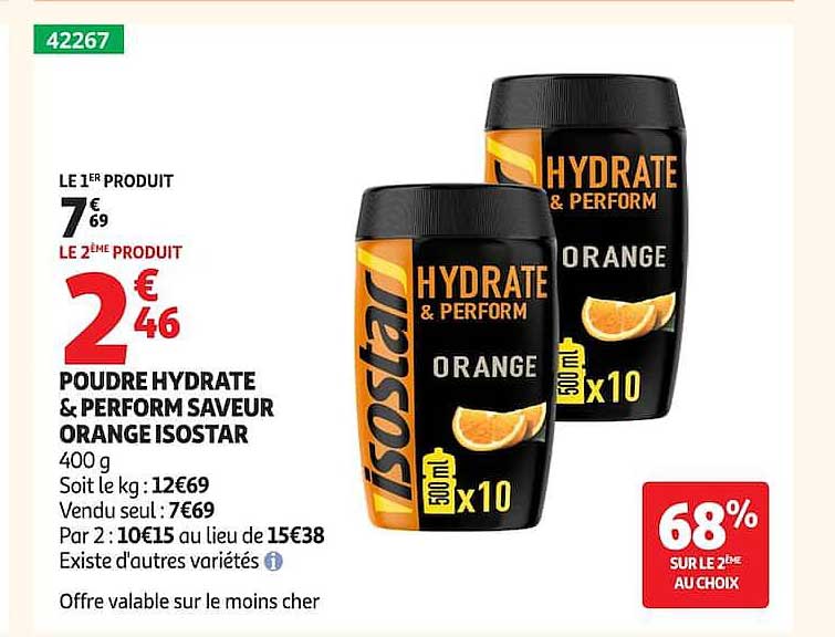 POUDRE HYDRATE & PERFORM SAVEUR ORANGE ISOSTAR