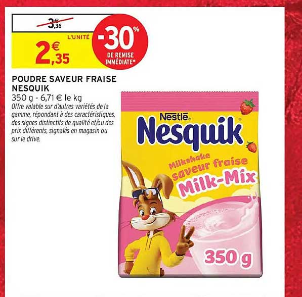 POUDRE SAVEUR FRAISE NESQUIK