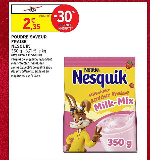 POUDRE SAVEUR FRAISE NESQUIK