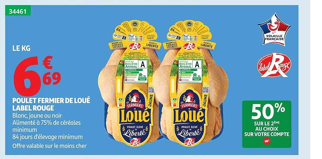 POULET FERMIER DE LOUÉ LABEL ROUGE