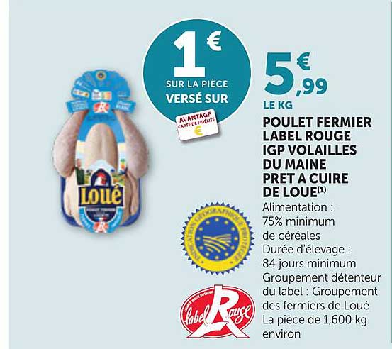 POULET FERMIER LABEL ROUGE IGP VOLAILLES DU MAINE PRET A CUIRE DE LOUE(1)