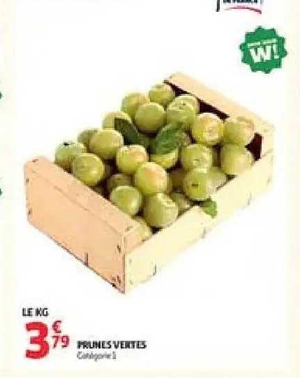 PRUNES VERTES Calibre 18